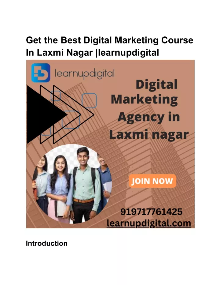get the best digital marketing course in laxmi