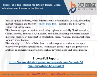 micro tube box market update on trends deals