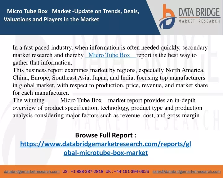 micro tube box market update on trends deals