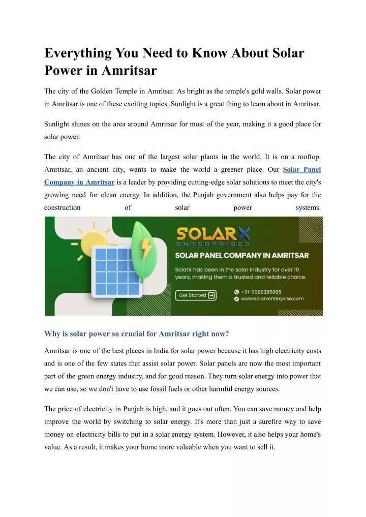 everything you need to know about solar power