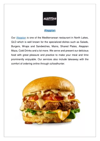 15% Off Aleppian North Lakes - Order Food Online