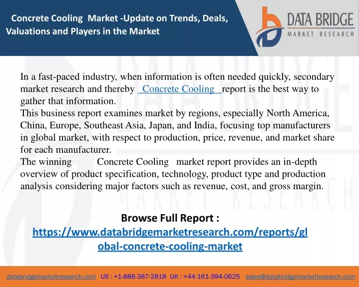 concrete cooling market update on trends deals