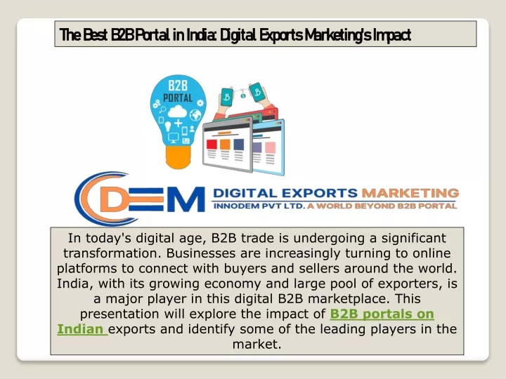 the best b2b portal in india digital exports