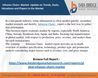 infusion chairs market update on trends deals