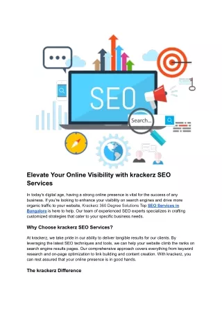 best seo marketing services in bangalore
