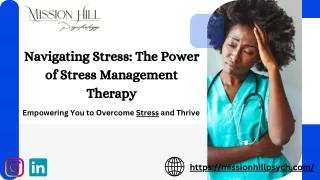 Navigating Stress The Power of Stress Management Therapy