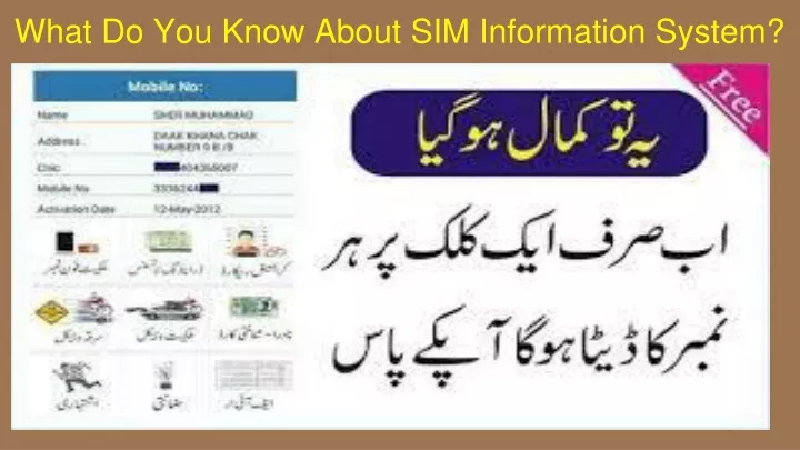 what do you know about sim information system