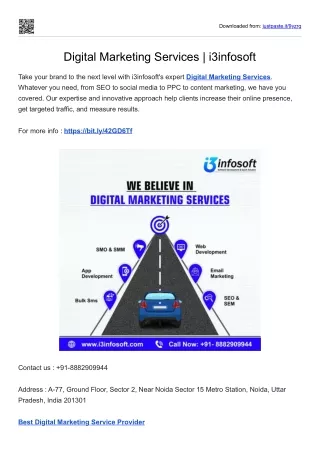 Digital Marketing Services - i3infosoft