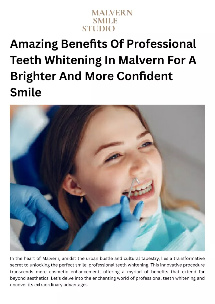 amazing benefits of professional teeth whitening