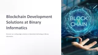 blockchain development solutions