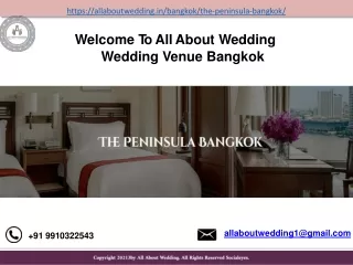 Wedding Venue Bangkok