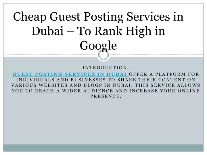 cheap guest posting services in dubai to rank