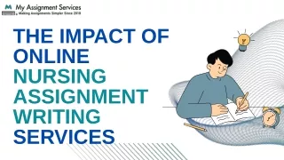 The Impact of Online Nursing Assignment Writing Services