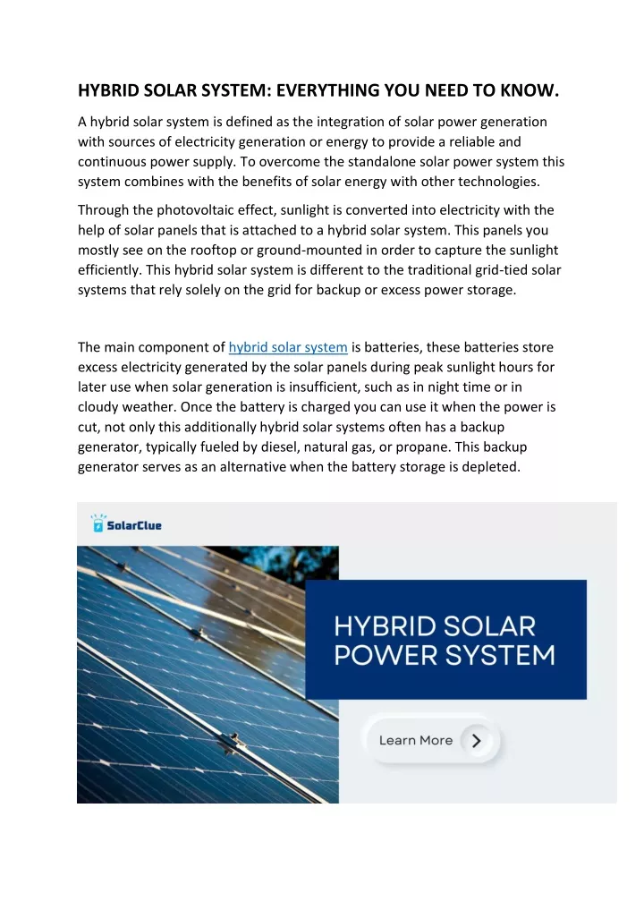 hybrid solar system everything you need to know