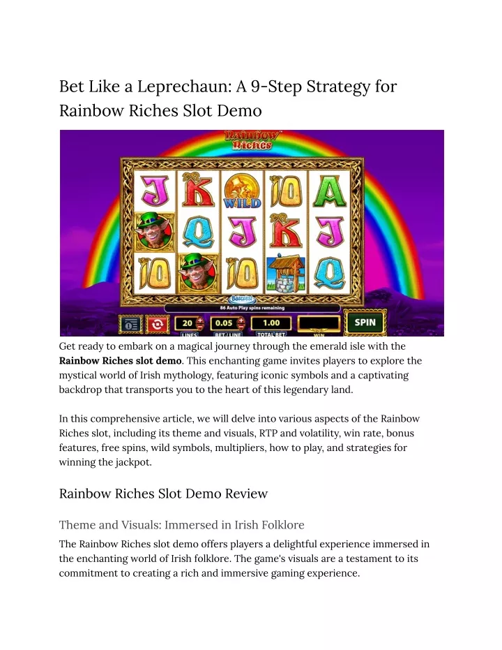 bet like a leprechaun a 9 step strategy