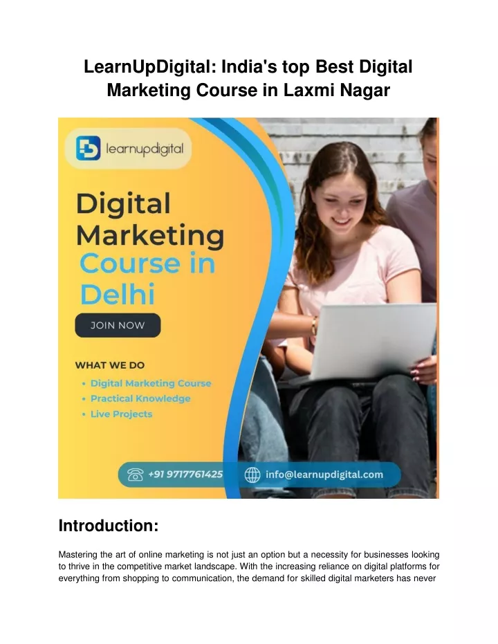 learnupdigital india s top best digital marketing