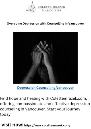 Overcome Depression with Counselling in Vancouver