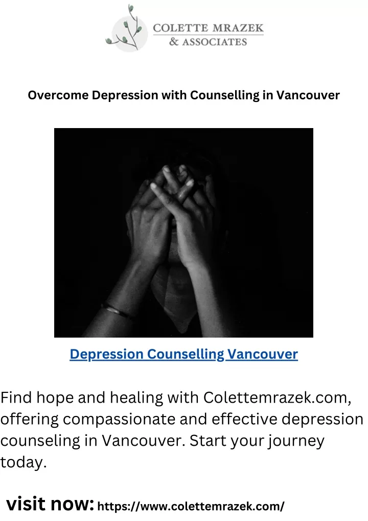 overcome depression with counselling in vancouver