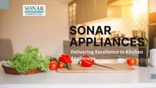 Sonar Appliances Delivering Excellence in Kitchen Appliances