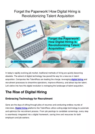 forget the paperwork how digital hiring