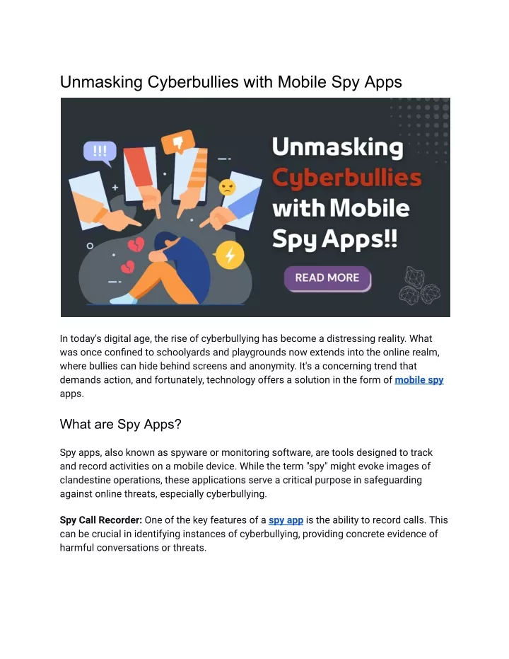 unmasking cyberbullies with mobile spy apps