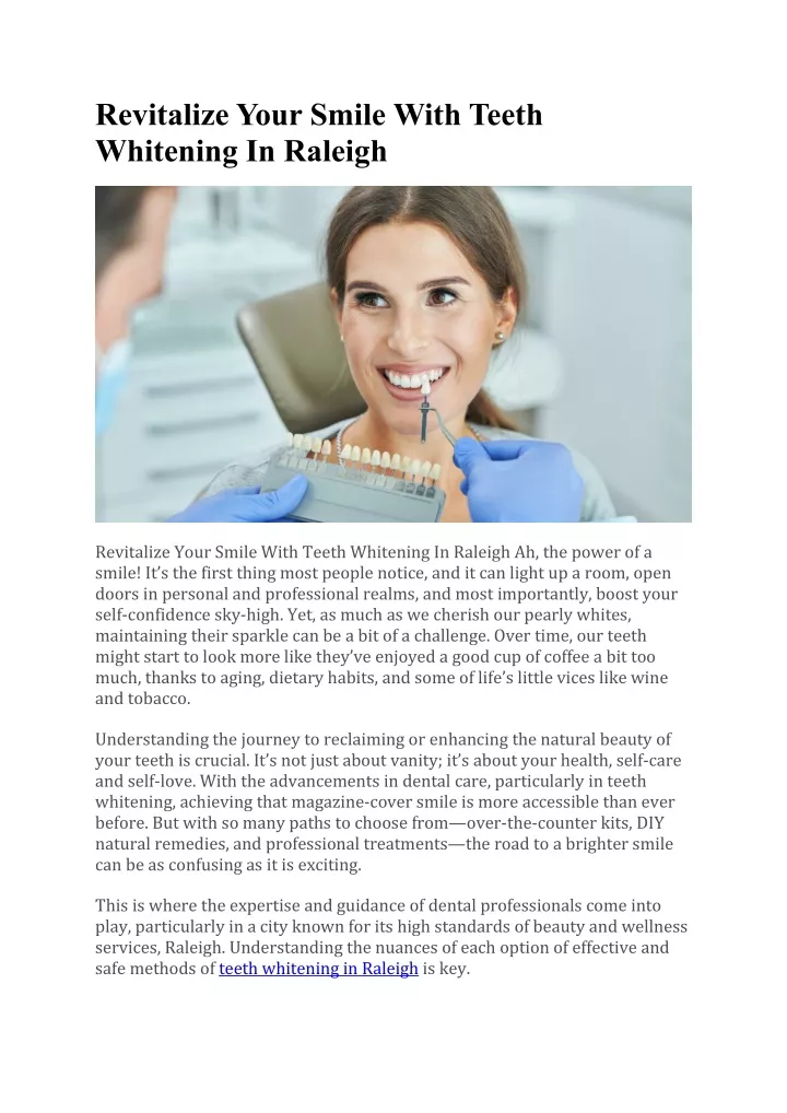 revitalize your smile with teeth whitening