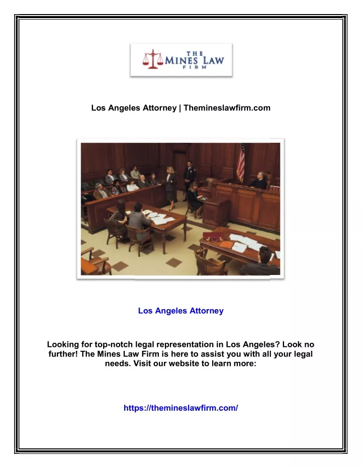 los angeles attorney themineslawfirm