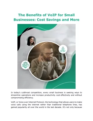 The Benefits of VoIP for Small Businesses Cost Savings and More