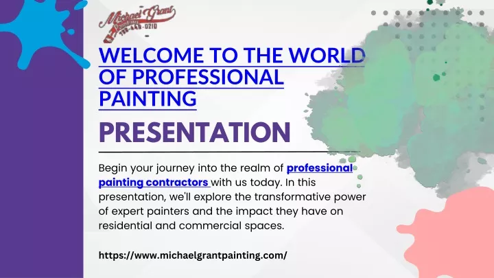 welcome to the world of professional painting