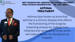 Best Homeopathic Medicine for Asthma Treatment from Swaran Homoeopathic — Dr. Amit Mehta