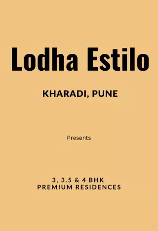 Lodha Estilo Kharadi Pune Brochure