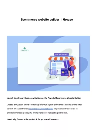 ecommerce website builder grozeo