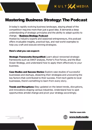 Mastering Business Strategy: The Podcast