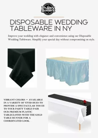 Disposable Wedding Tableware in New York