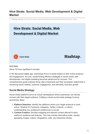 Hive Strats Social Media Web Development  Digital Market