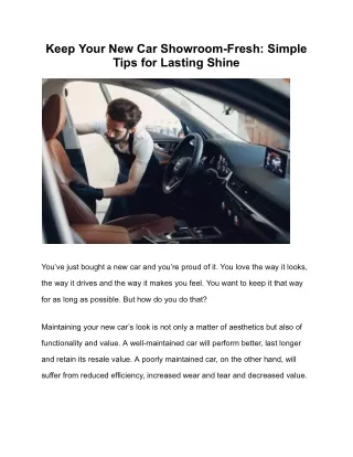 Keep Your New Car Showroom-Fresh_ Simple Tips for Lasting Shine
