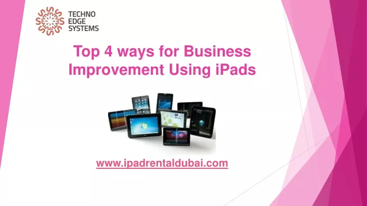 top 4 ways for business improvement u sing ipads