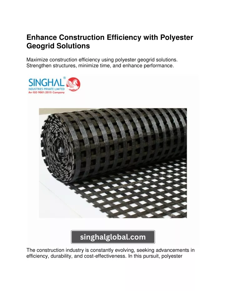 enhance construction efficiency with polyester