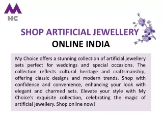 Shop Artificial Jewellery Online India