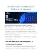 Maximize Your Business Efficiency with Windows 11 Pro Deployment - slide 1