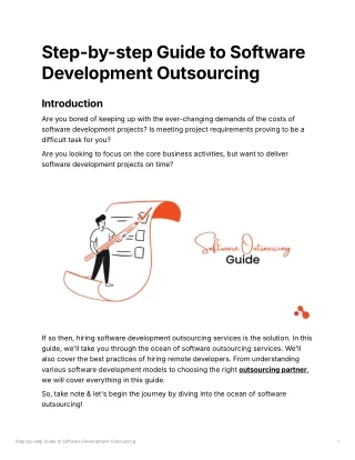 Step-by-step Guide to Software Development Outsourcing