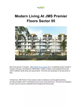 Modern Living At JMS Premier Floors Sector 95 (1)