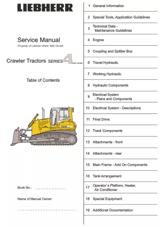 Liebherr PR764 Crawler Dozer Service Repair Manual