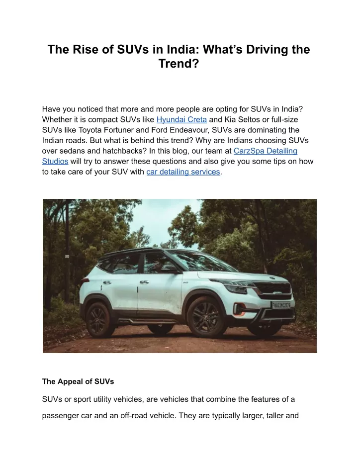 the rise of suvs in india what s driving the trend