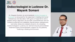 Endocrinologist in Lucknow-Dr. Mayank Somani