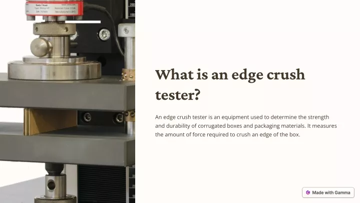 what is an edge crush tester