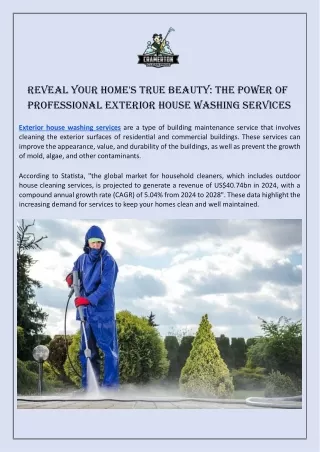 Reveal Your Homes True Beauty The Power of Professional Exterior House Washing Services