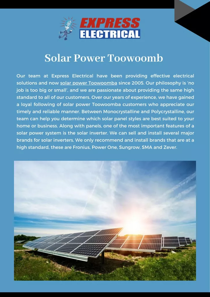 solar power toowoomb