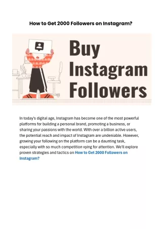 how to get 2000 followers on instagram