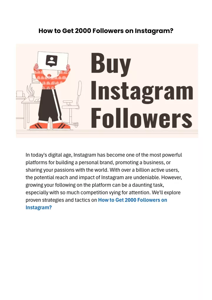 how to get 2000 followers on instagram